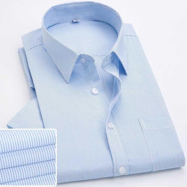 

korean clothes summer striped shirt men short sleeve fashion business formal casual shirts cotton slim fit mens shirts plus size1, White;black