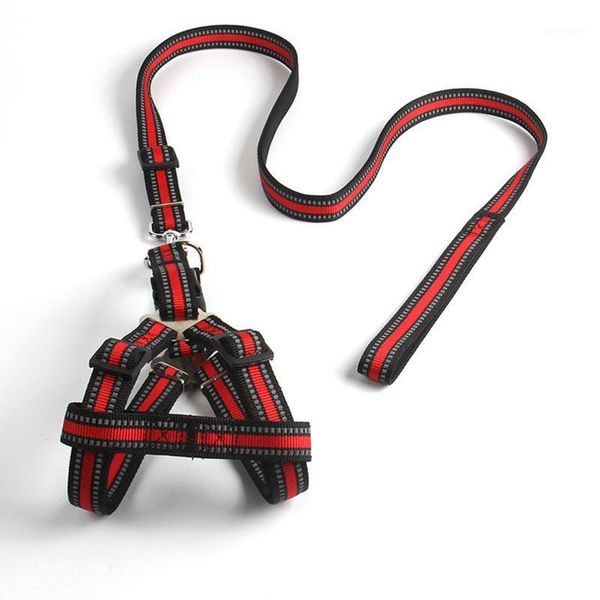 

dog collars & leashes small large big pet cat harness leash pitbull golden retriever vest chain lead adjustable for1