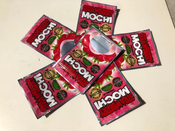 

strawberry mochi mylar label bag cookies california sf 8th 3.5-7g mylar childproof bags touch skin runtz package packing sqcfeu jeneffer, Pink;blue