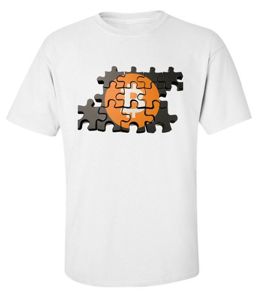 

спорт 2019 новой мода марка печать футболки мужской марка bitcoin головоломка crypto валюта монета логотип белого free футболка