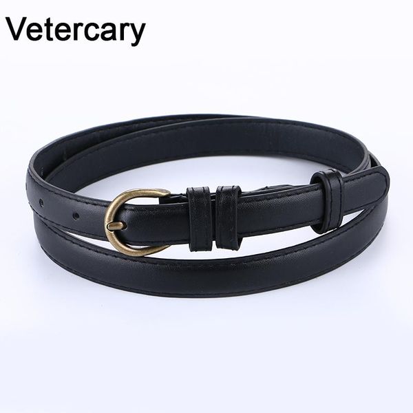 

new arrival pu leather belt coffee narrow vintage thin pin buckle belts for women casual waist strap jeans students sqcymz, Black;brown