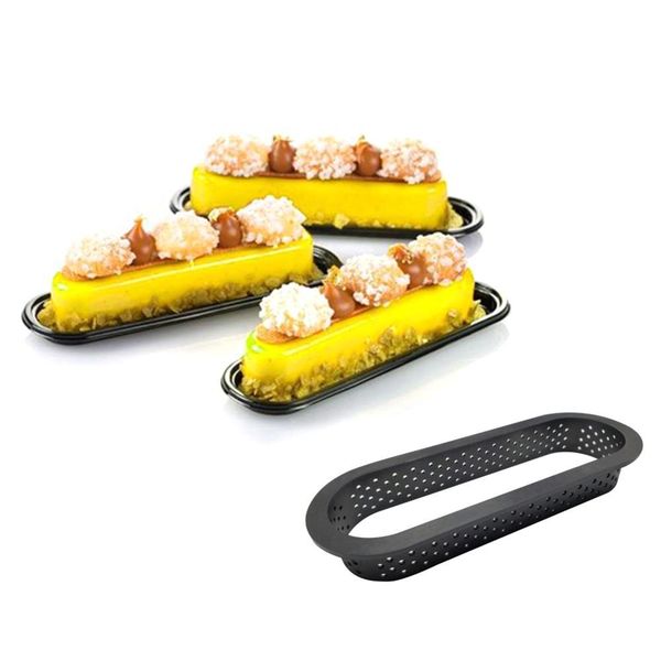 

8шт овальная форма форма торт форма перфорированный резак украшения мусс круг резак diy перфорированное кольцо непристойные напеки домашняя