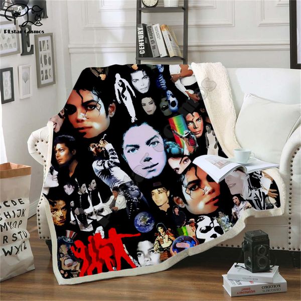 

michael jackson pattern fleece blanket 3d full printed wearable blanket adults/kids fleece blanket drop shippng style -2