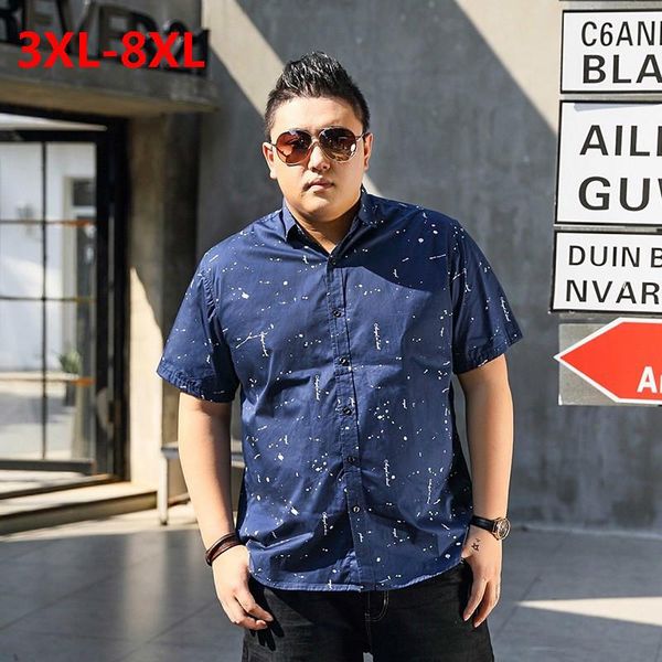 

plus size 10xl 9x 8xl 7xl 6xl 5xl 4xl new summer 2021 short sleeve twill pure color business dress shirts formal work shirts men, White;black