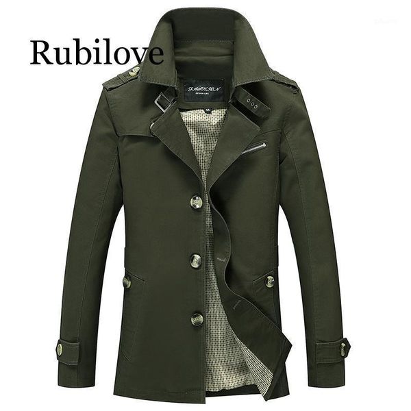 

men cargo jackets business casual long cotton trench coat jacket men brand classic iconic trench breasted overcoat1, Black;brown