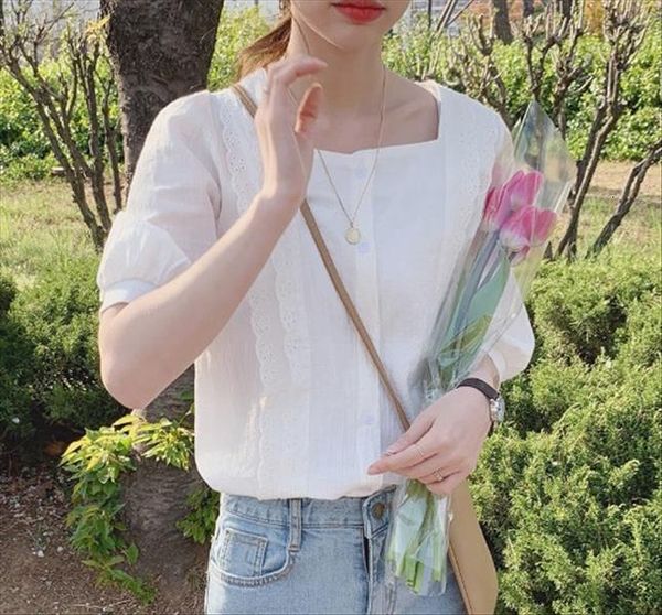 

embroidery lace shirt summer femme casual white women short sleeve linen cotton linen girls blouse plus size women blouses femme