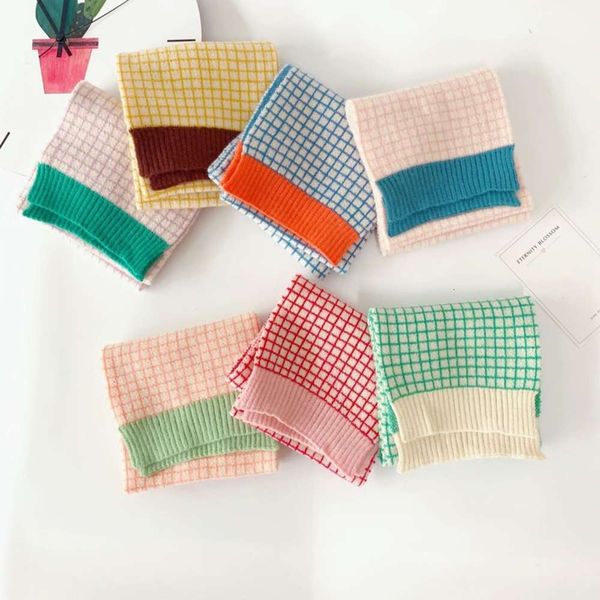 

children's scarf girl's boy's korean baby new knitting wool warm neck autumn and winter fashion ycc0, Red;brown