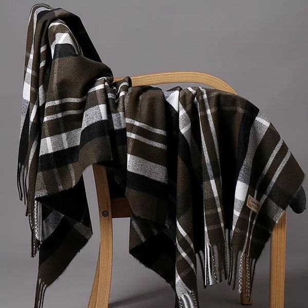 

утолщение solid color lattice dots мягкий шарф женщин кашемир шарфы женские шали обруча осень зима пашмины unisex глушитель jllfdi, Blue;gray