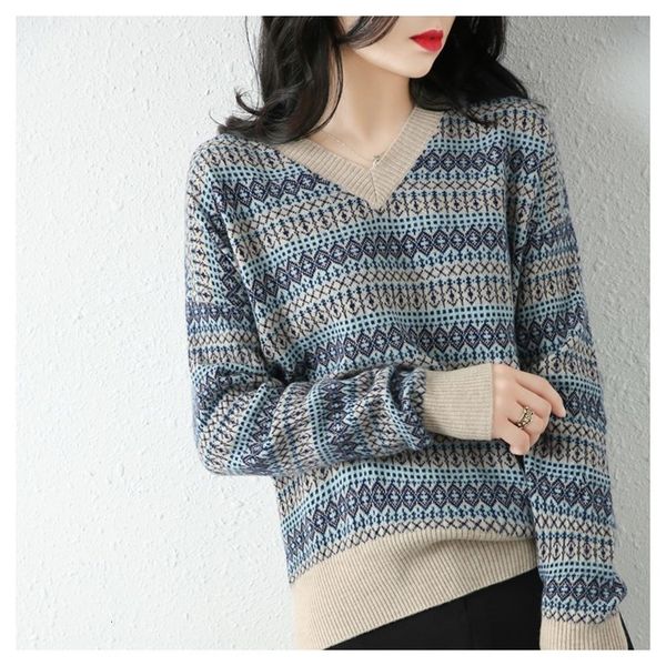 

2021 pullovers cashmere woman and knitted wool jumpers thick winter looser style shirts long female 78lq, White;black