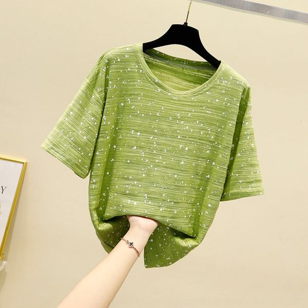 

zs7mv t-shirt paint dot large short sleeve for women loose 2020 summer new women's net red t-shirt coat korean tciog, White