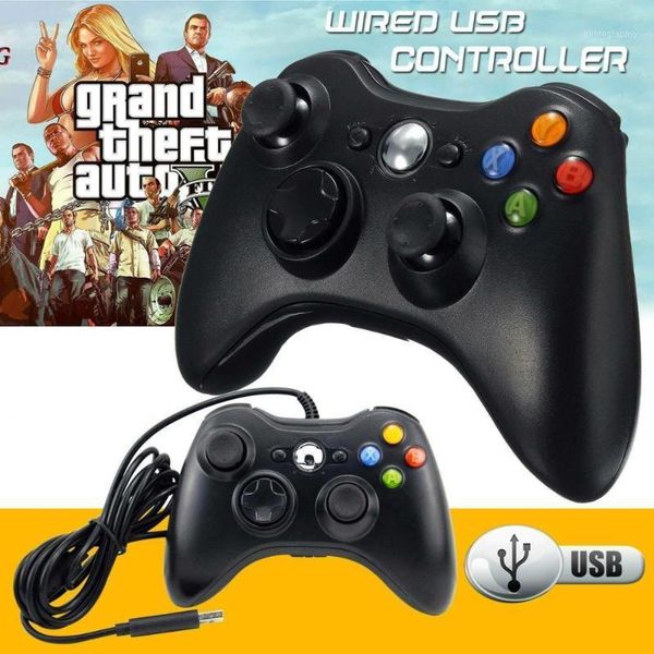 

5 color wired usb game controller gamepad game joystick joypad for microsoft xbox 360 & windows pc1