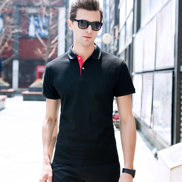 

mrmt 2021 brand new men's shirts lapel short sleeved for male cotton casual polo shirt, White;black