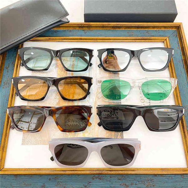 

2022 factory wholesale slp's fashion square plate sunglasses men's star same trend sunglasses, White;black