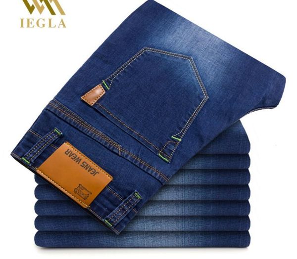 

джинсы мужчины весной и осенью рваные проблемные straight окрашенные натяжные джинсы темно-синий мужской joggers брюки жан homme брюки, Blue