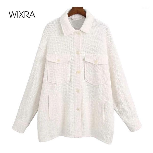

wixra brand solid women's elegant shirt spring autumn women long sleeve blouse casual loose white blouses lady 1