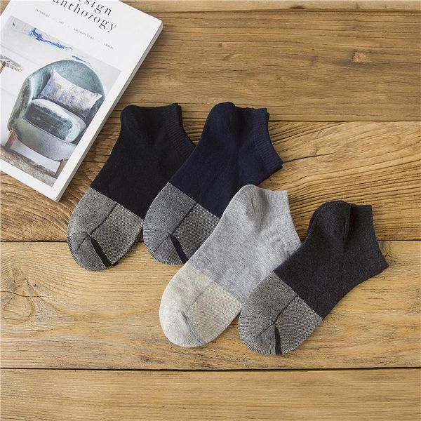 

summer spring black ash socks fashion men's joining together shallow low help sweat-absorbent male against stench socks 5 pairs