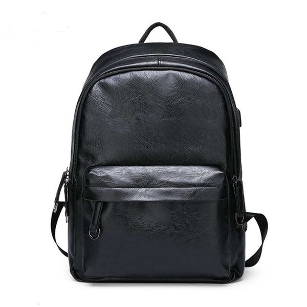 

men's fashion trend college student travel bus leather large capacity comter