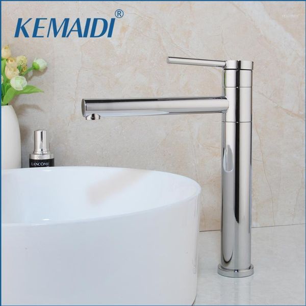

kemaidi tall bathroom faucet basin sink black and chrome finished tap cold water mixer tap deck mounted bathroom faucet1
