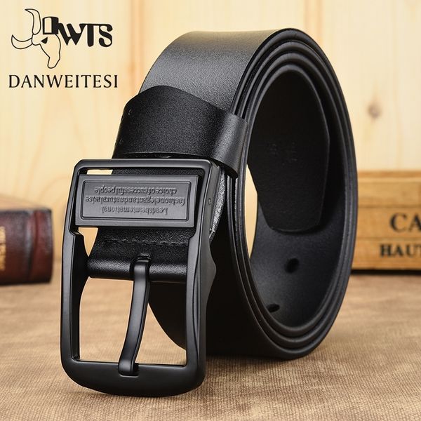 

dwts] leather belt men belt male male genuine leather belt strap luxury pin buckle belts for men cummerbunds ceinture homme y200520, Black;brown