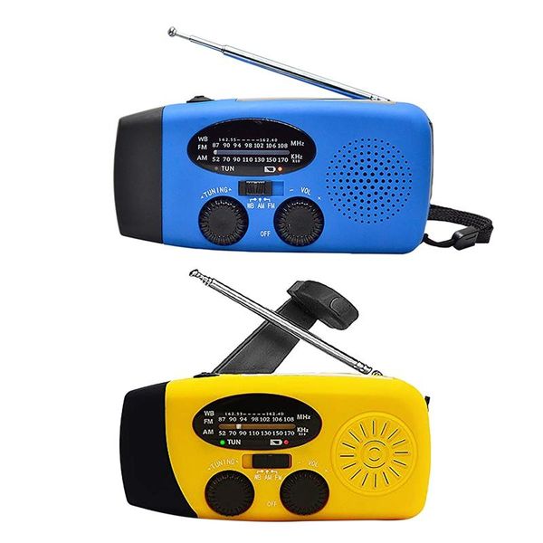 

solar radio emergency am/fm/noaa weather radio 1000mah hand crank with 3 led
