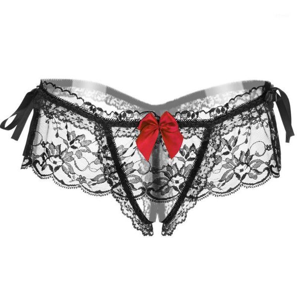 

women's panties lace crotchless tempting women briefs open crotch low waist female underwear transparent panty cute underwear1, Black;pink