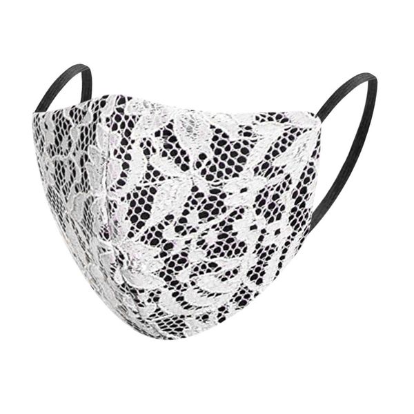 

mouth lace face cover cotton dust reusable and washable protection cloth shields windproof anti-dust dustproof hollow out design