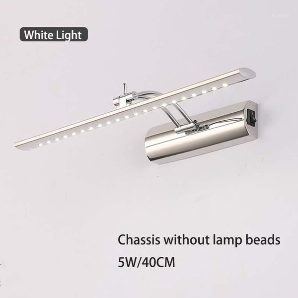 

modern stainless steel led vanity front mirror light bathroom makeup wall mounted sconces lighting with switch indoor lighting1