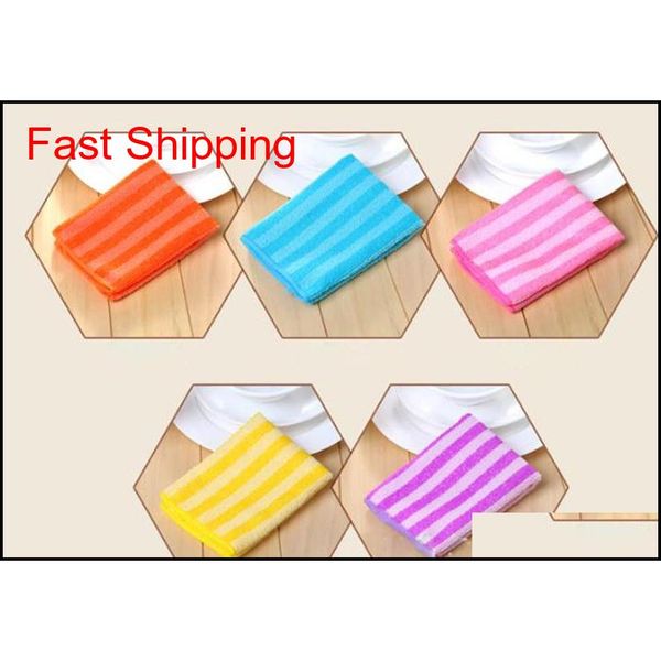

5pcs/lot high efficient anti-grease color dish cloth fiber washing towel magic kitchen cleaning qyluem dh_seller2010
