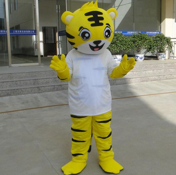 

mascot costumes anime cartoon tiger mascot costume animal cartoon fancy dress size outfit for enterainment, Red;yellow