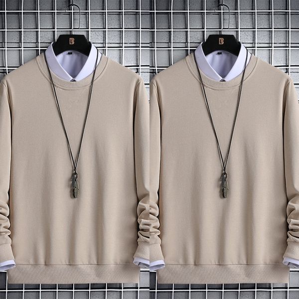 

vkqzp мужской свитер серый рыхлый осень зима стиль зима t-ши футболка пуловер пуловер экипаж шеи осень тенденции длинным рукавом спортивные, Black