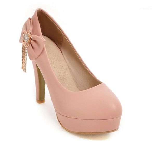 

big size simple bow decorated shoes ladies high heels women shoes woman pumps1, Black