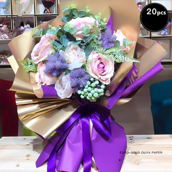 

waterproof flowers double-sided gift color flower wrapping bouquet wrapped paper for birthday wedding valentine day