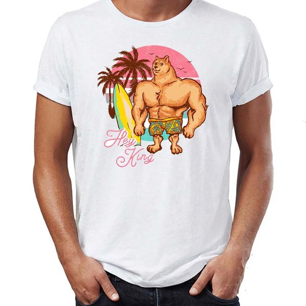 

мужская футболка swole дож vs cheems drawing art смешные meme tee спорт толстовка с капюшоном толстовка