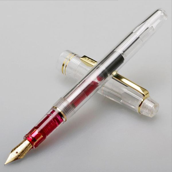 

высокое качество прозрачное iraurita авторучка школа 0.38mm товары офисные принадлежности роскошные ручки чернила caneta канцелярские gb50 y