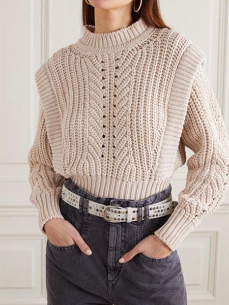 

o-neck women knitted sweater hollow out lady autumn and winter new knitwear female long sleeve pullover 2020 new1, White;black