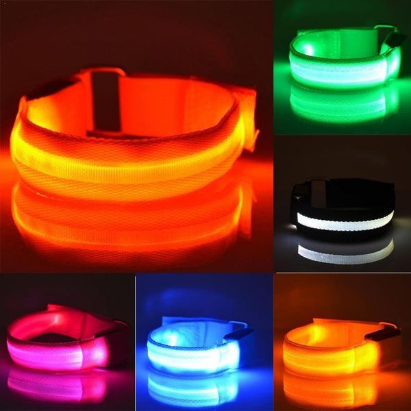 

bike lights outdoor running light sport wristbands adjustable usb joggers riding cycling safety led glowing for runners bracelets i6e0