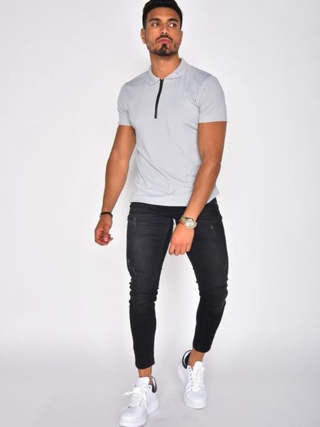

men's jeans men abrasion skinny casual slim elastic black male pencil denim trousers 2021, Blue