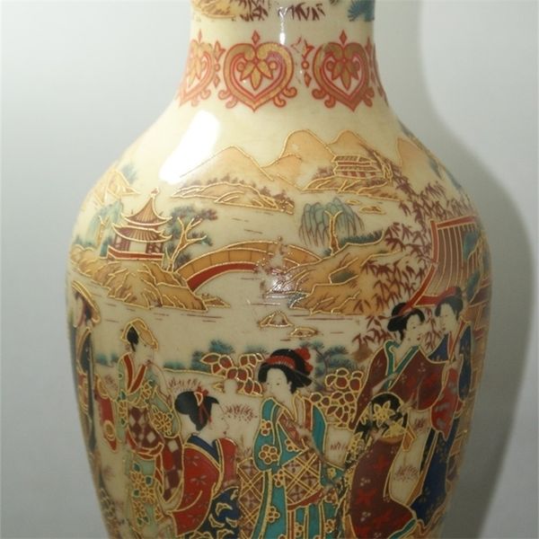 Feines altes China-Porzellan, bemalte alte Glasur-Porzellanvasen, bemalte Sammlervasen aus Porzellan, LJ201209