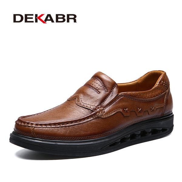 

dekabr 2020 fashion comfortable casual shoes loafers men shoes genuine leather shoes for men flats t200610, Black
