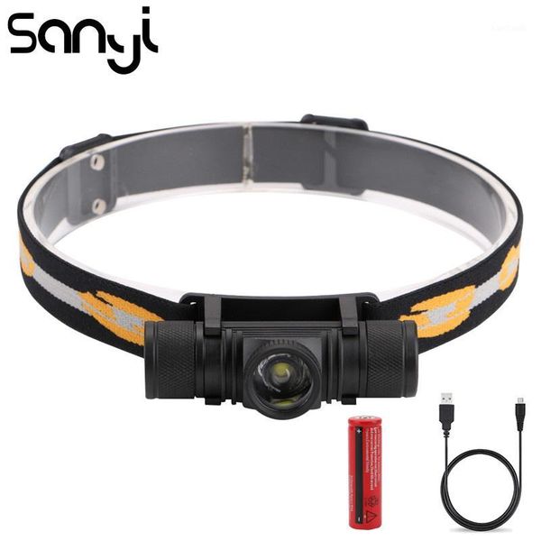 

headlamps sanyi zoom 3800 lm forehead 1*xml-l2 100,000 lifespan headlamp by 18650 battery headlight drop 1