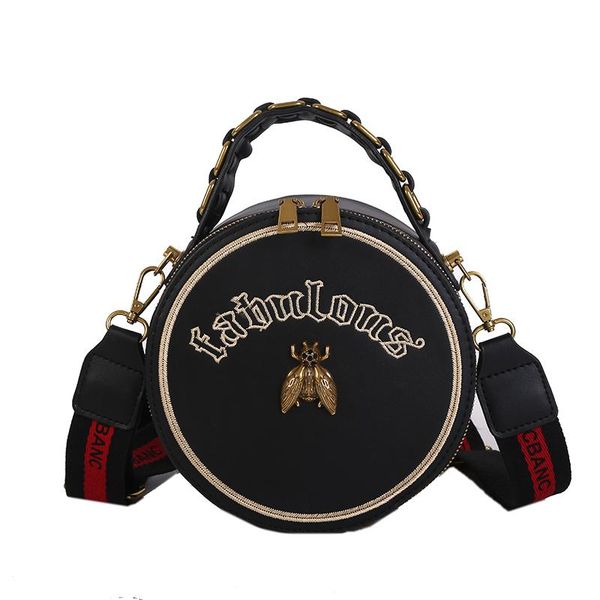 

2020 new round bag designed by zipper style simple one-shoulder slant across bag ww053