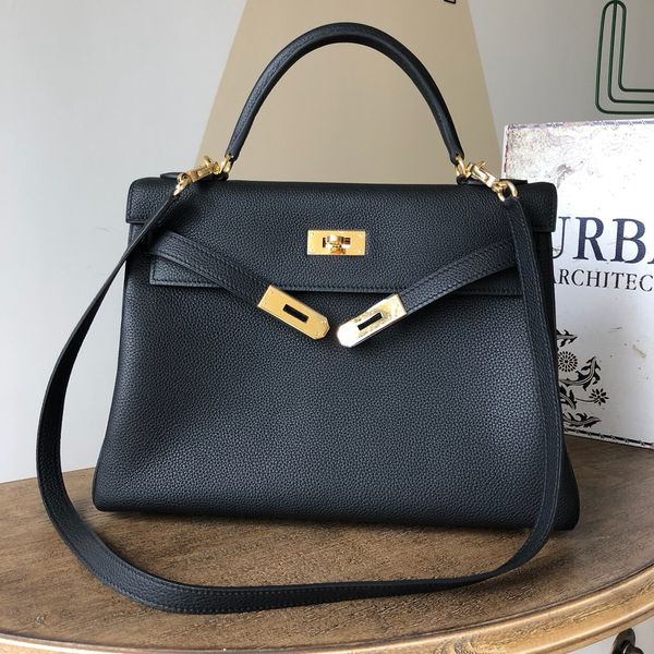 

gift bag litchi pattern tote shoulder crossbody cowhide 25 28 32 hand-carrying genuine leather womens lock catch kaili