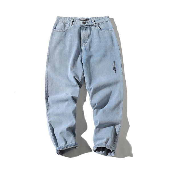 

2021 new casual blue jeans jogging work pants homme men's gray dqmj, Black