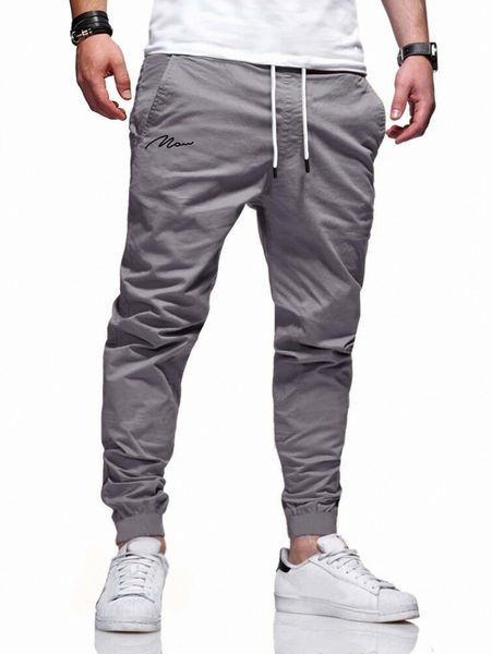 

men letter graphic drawstring pants d4mt#, Black