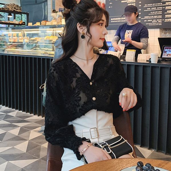 

2021 new women's garments polyester office ladies all-match thin foreign temperament rentals faerie style design gdgi, White