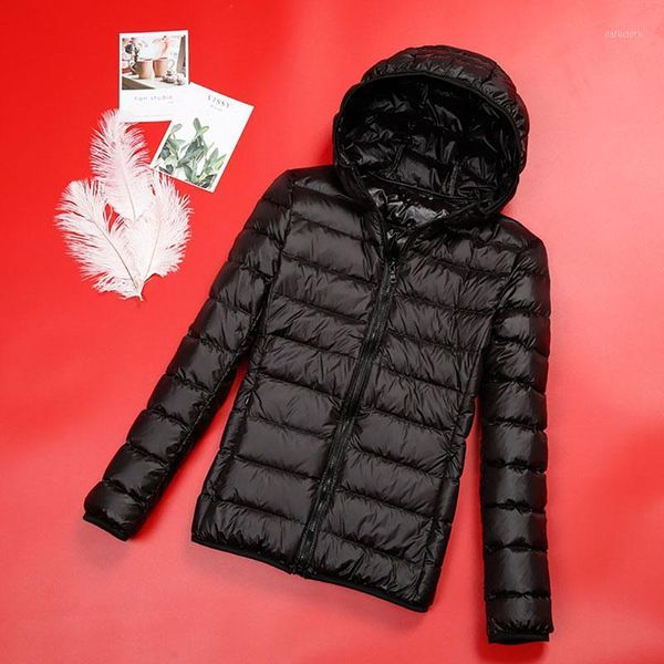 

plus size 6xl 7xl women's jacket autumn winter casual hooded ultra light duck fur down jacket female coat warm slim large parka1, Black;brown
