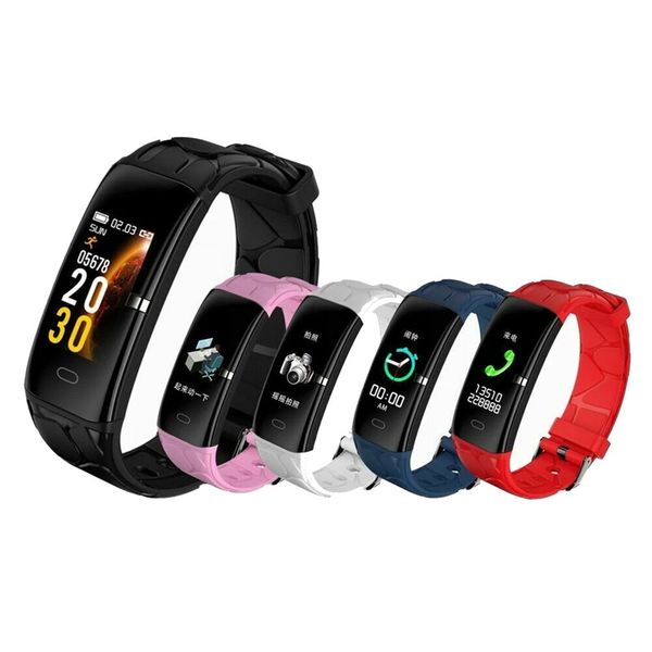 

sports smart bracelet wrist watch fitness tracker wristwatchs waterproof watchs color screen blood pressure pedometer wristband watch brace, Slivery;brown