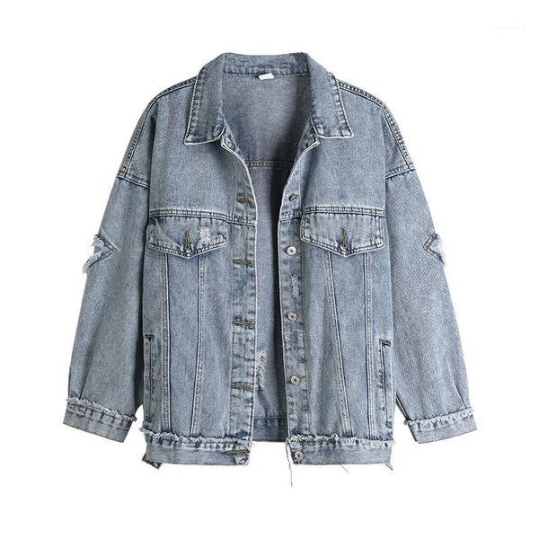 

spring loose female jacket korean autumn wild cowboy jacket female long-sleeved single-breasted comfortable 2020 new l1401, Black;brown