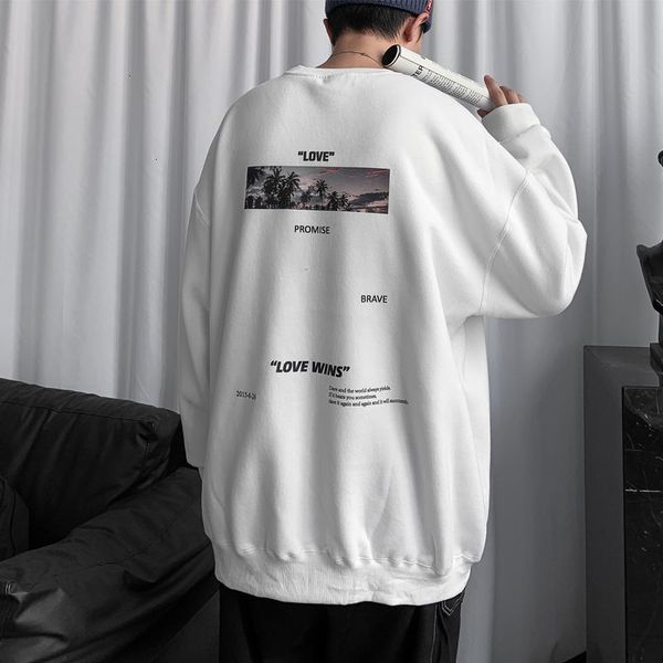 

spring 2021 sweat and new autumn printed cotton youth size s-5xl male campus 4boy, Black