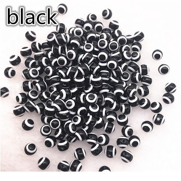 

new 50pcs 6mm charms beads round evil eye resin beads stripe spacer beads for jewelry making diy jllkej, Crystal